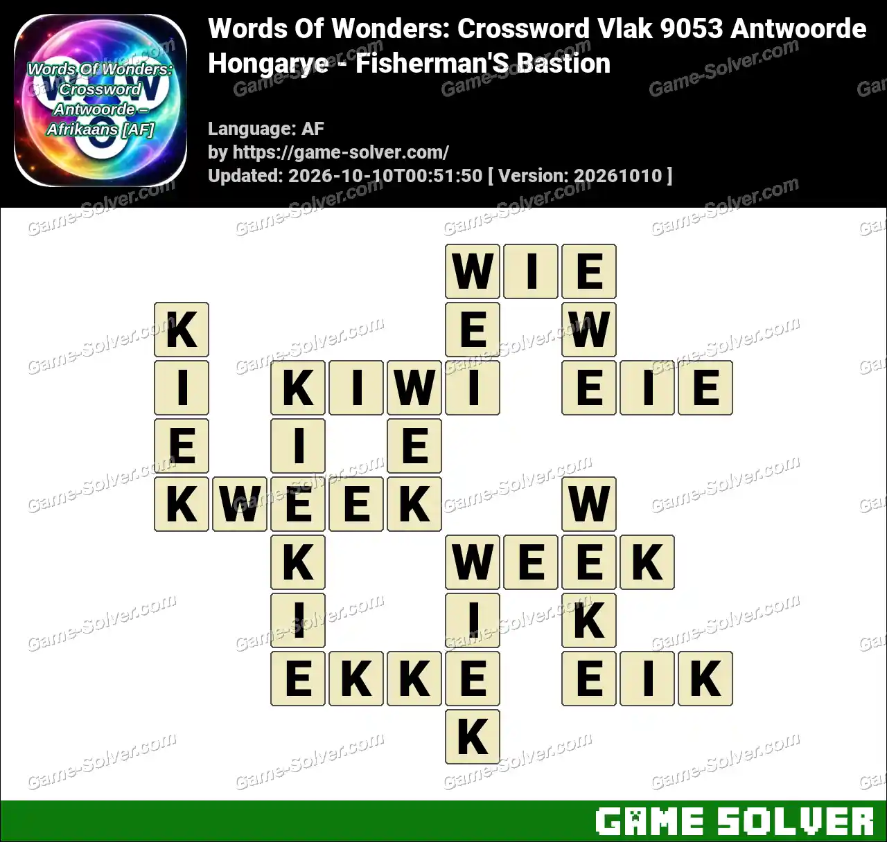 Words Of Wonders: Crossword Vlak 9053 Antwoorde – Hongarye – Fisherman’S Bastion